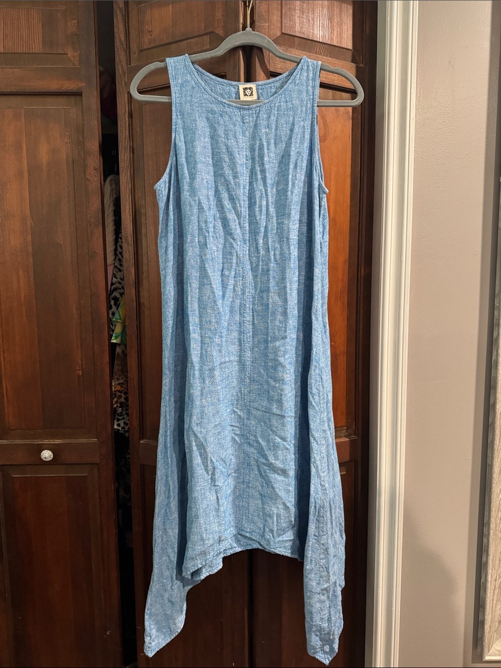 Light Blue Sleeveless A-Line Dress